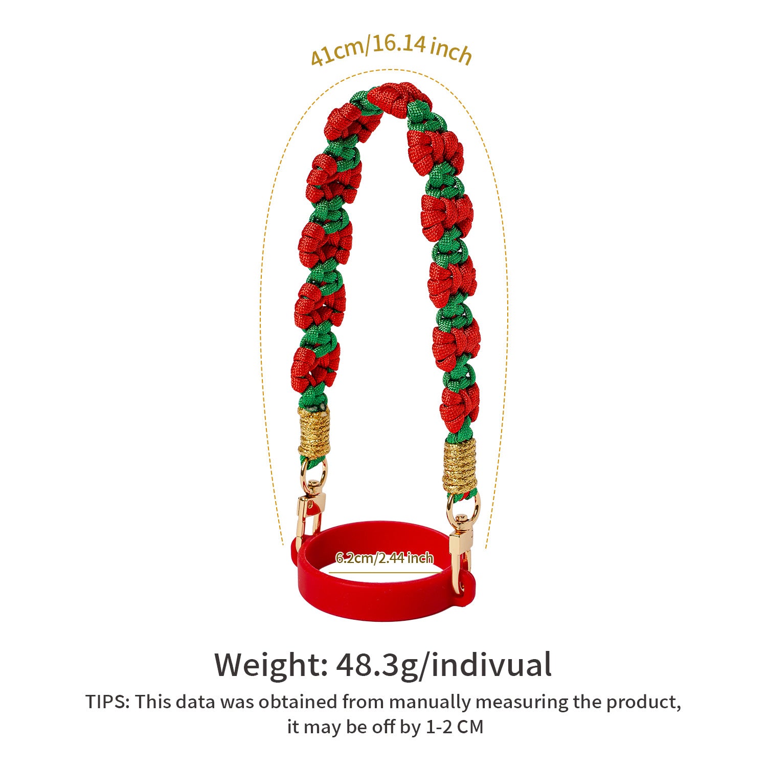 Christmas handmade woven cup chain