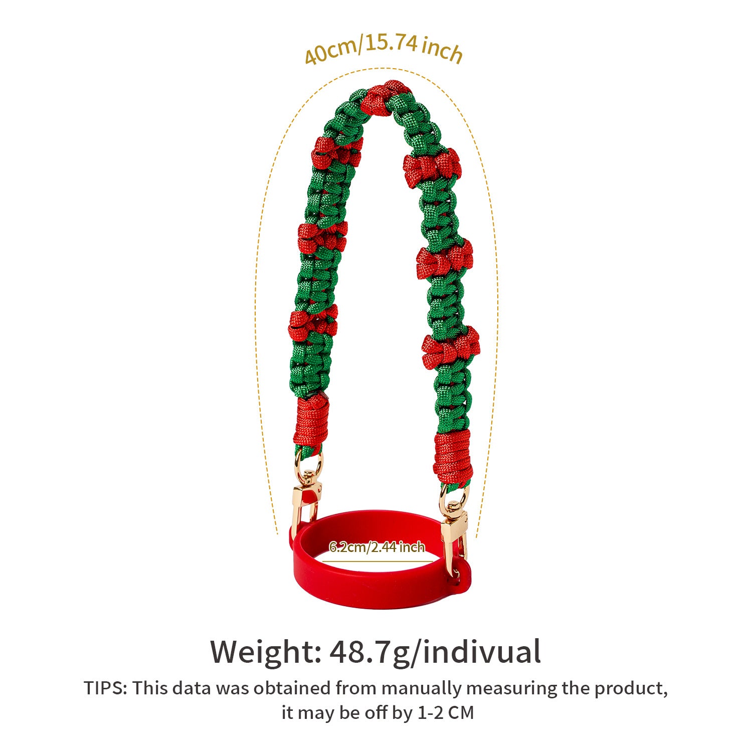 Christmas handmade woven cup chain